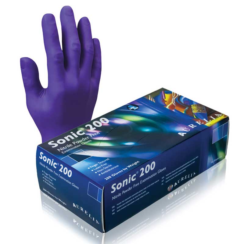 Aurelia Sonic 200 Nitrile Gloves Small (200pk)