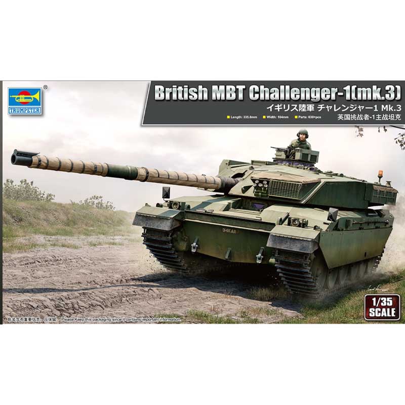 Trumpeter British Army Challenger 1 Mk 3 Main Battle Tank (1/35) 09611 Trumpeter British Army Challenger 1 Mk 3 Main Battle Tank (1/35) 09611