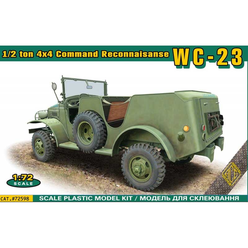 ACE Models WC-23 1/2 Ton 4x4 Command Recon Vehicle (1/72) 72598 ACE Models WC-23 1/2 Ton 4x4 Command Recon Vehicle (1/72) 72598