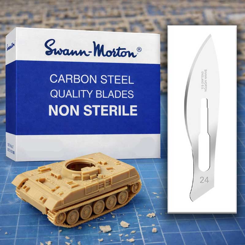 Swann Morton No.24 Hobby Scalpel Blades (100 Pack) 1111 Swann Morton No.24 Hobby Scalpel Blades (100 Pack) 1111