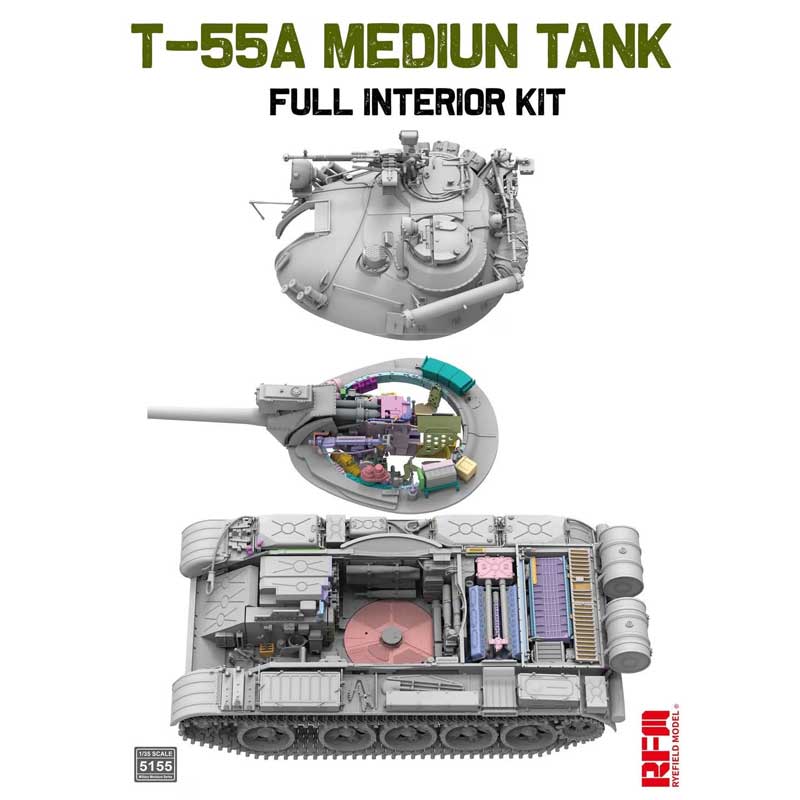 Rye Field Models T-55A Medium Tank Full Interior Kit (1/35) RM5155