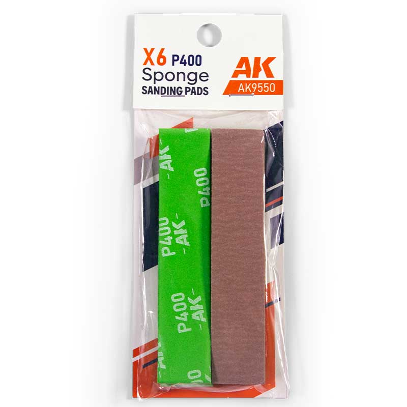 AK Interactive Sponge P400 Grit (6) Ak9550 AK Interactive Sponge P400 Grit (6) Ak9550