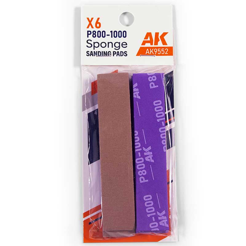 AK Interactive Sponge P800-1000 Grit (6) Ak9552 AK Interactive Sponge P800-1000 Grit (6) Ak9552