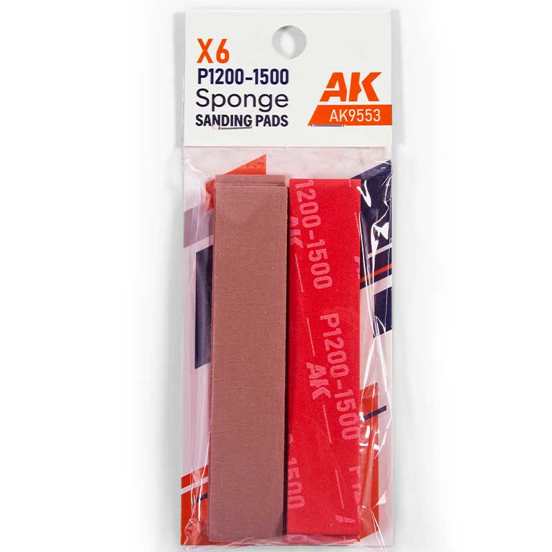 AK Interactive Sponge P1200-1500 Grit (6) Ak9553 AK Interactive Sponge P1200-1500 Grit (6) Ak9553