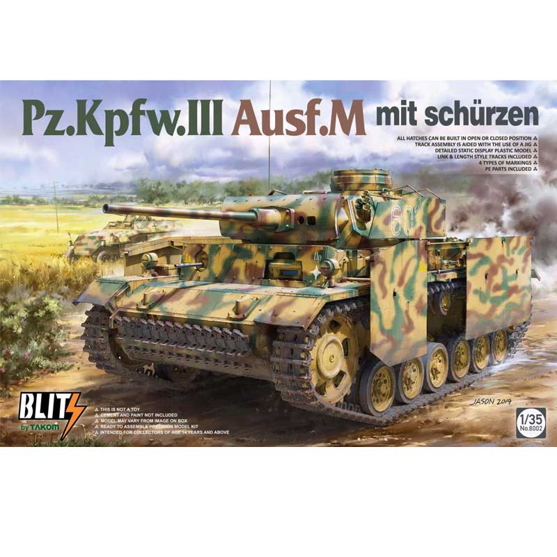 Takom PzKpfw III Ausf M mit Schürzen BLITZ (1/35) 08002 Takom PzKpfw III Ausf M mit Schürzen BLITZ (1/35) 08002