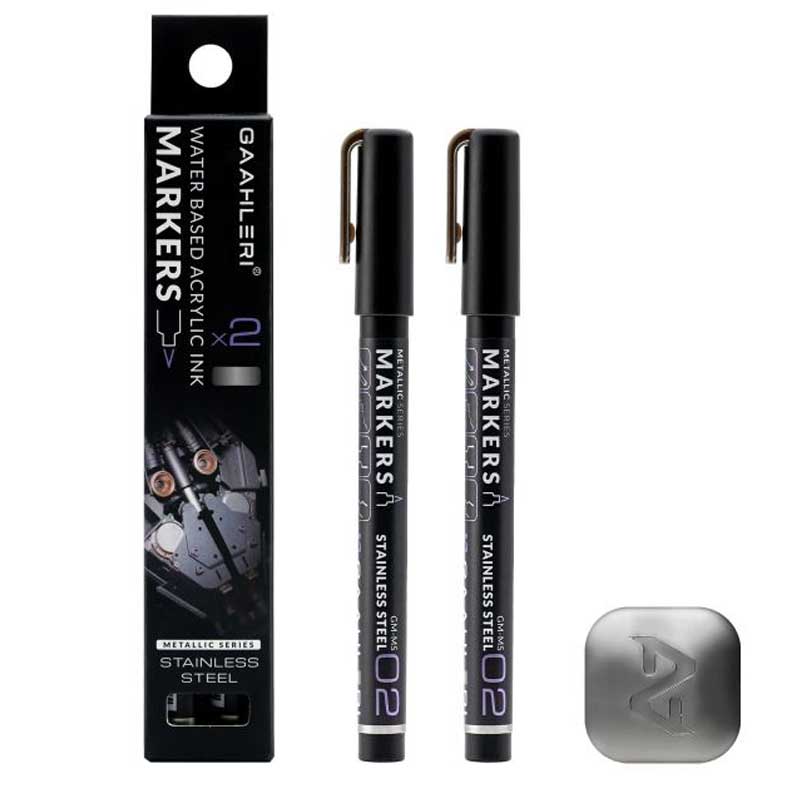 Gaahleri Metallic Markers Stainless Steel (2pcs) GM-MS02 Gaahleri Metallic Markers Stainless Steel (2pcs) GM-MS02