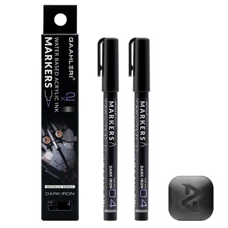 Gaahleri Metallic Markers Dark Iron (2pcs) GM-MS04 Gaahleri Metallic Markers Dark Iron (2pcs) GM-MS04