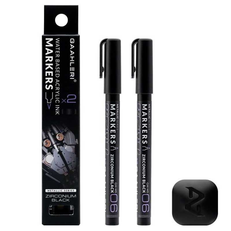 Gaahleri Metallic Markers Zirconium Black (2pcs) GM-MS06 Gaahleri Metallic Markers Zirconium Black (2pcs) GM-MS06