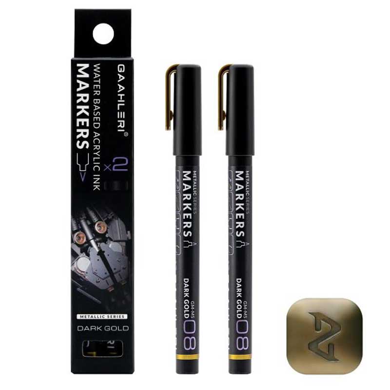 Gaahleri Metallic Markers Dark Gold (2pcs) GM-MS08 Gaahleri Metallic Markers Dark Gold (2pcs) GM-MS08