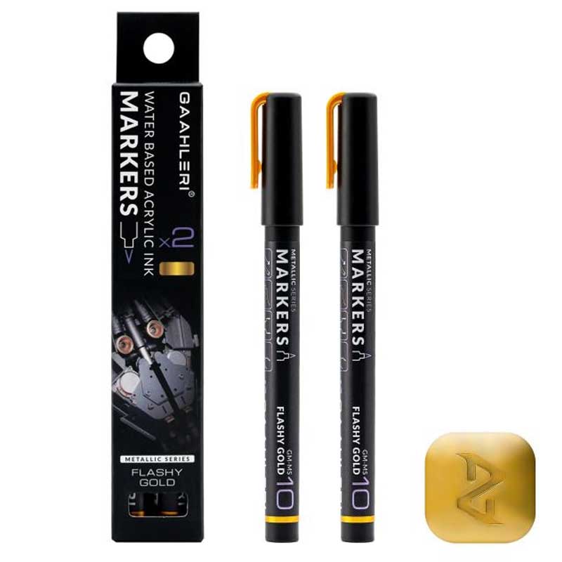 Gaahleri Metallic Markers Flashy Gold (2pcs) GM-MS10 Gaahleri Metallic Markers Flashy Gold (2pcs) GM-MS10