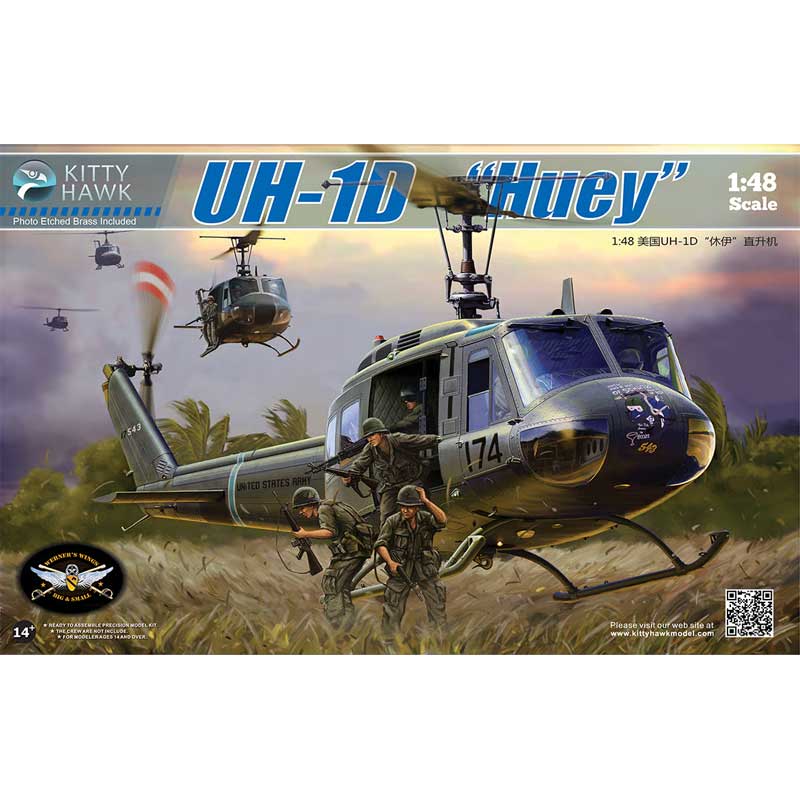 Kitty Hawk Models UH-1D Huey (1/48) KH80154 Kitty Hawk Models UH-1D Huey (1/48) KH80154