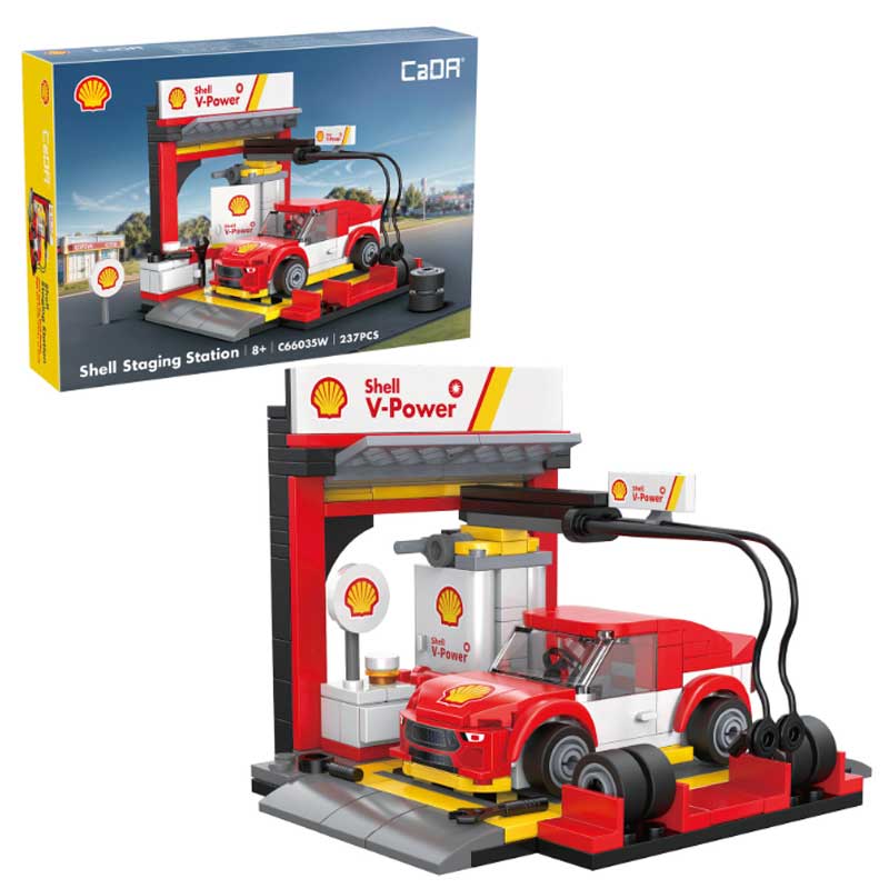 CaDA Bricks Shell Pit Stop Station C66035W CaDA Bricks Shell Pit Stop Station C66035W