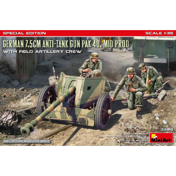 MiniArt German 7.5cm PaK 40 Mid w Crew (1/35) 53010 MiniArt German 7.5cm PaK 40 Mid w Crew (1/35) 53010
