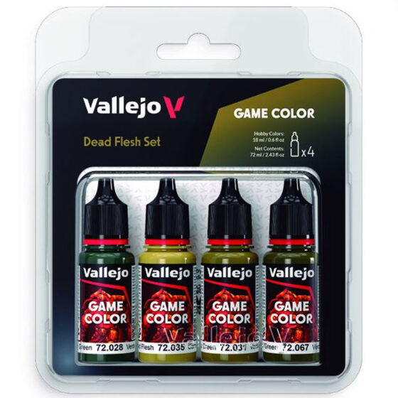 Vallejo Game Color Dead Flesh Set (4x) 72.392 Vallejo Game Color Dead Flesh Set (4x) 72.392