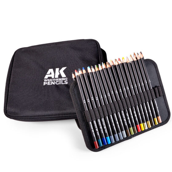 AK Interactive Weathering Pencils Full Range Cloth Case AK10050 AK Interactive Weathering Pencils Full Range Cloth Case AK10050