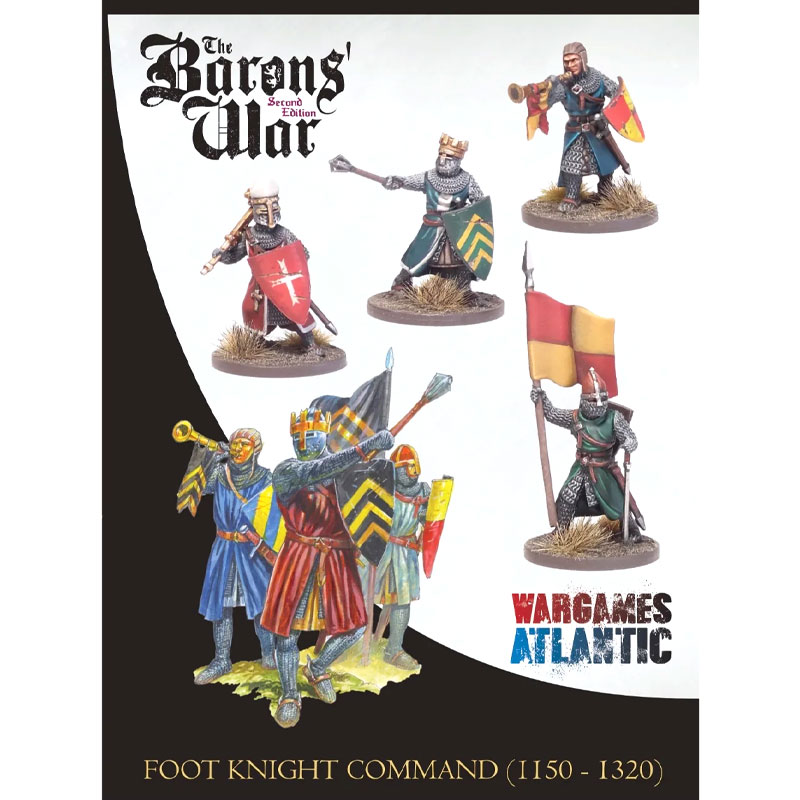 Wargames Atlantic Foot Knight Command (1150-1320) (28mm) WAAAC010 Wargames Atlantic Foot Knight Command (1150-1320) (28mm) WAAAC010