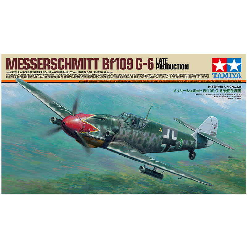 Tamiya Bf 109 G-6 Late Model (1/48) 61128 Tamiya Bf 109 G-6 Late Model (1/48) 61128