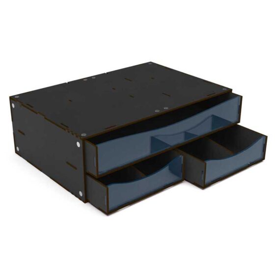 GreenStuffWorld 3X Drawers Storage Module - Black 6851 GreenStuffWorld 3X Drawers Storage Module - Black 6851