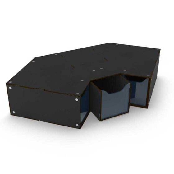 GreenStuffWorld Corner Drawer Rack With 3 Drawers - Black 6857 GreenStuffWorld Corner Drawer Rack With 3 Drawers - Black 6857