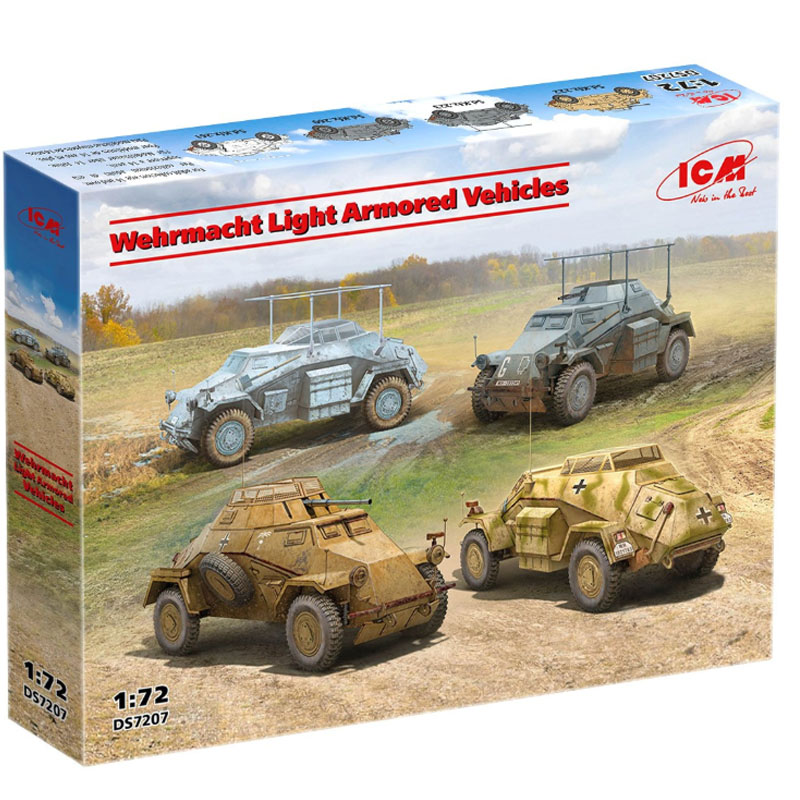ICM Wehrmacht Light Armoured Vehicles Set (1/72) DS7207