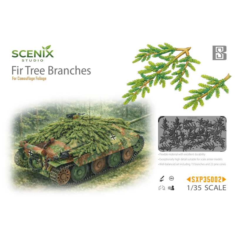 BSK Model Fir Tree Branches (1/35) SXP35002