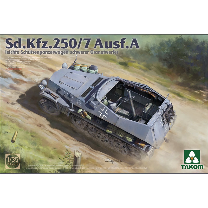 Takom Sd.Kfz. 250/7 Ausf.A Mortar Carrier Half-Track (1/35) 02212