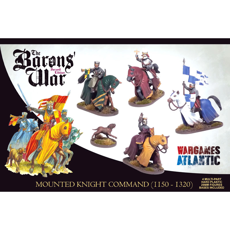 Wargames Atlantic Mounted Knight Command (1150-1320) (28mm) WAAAC011 Wargames Atlantic Mounted Knight Command (1150-1320) (28mm) WAAAC011