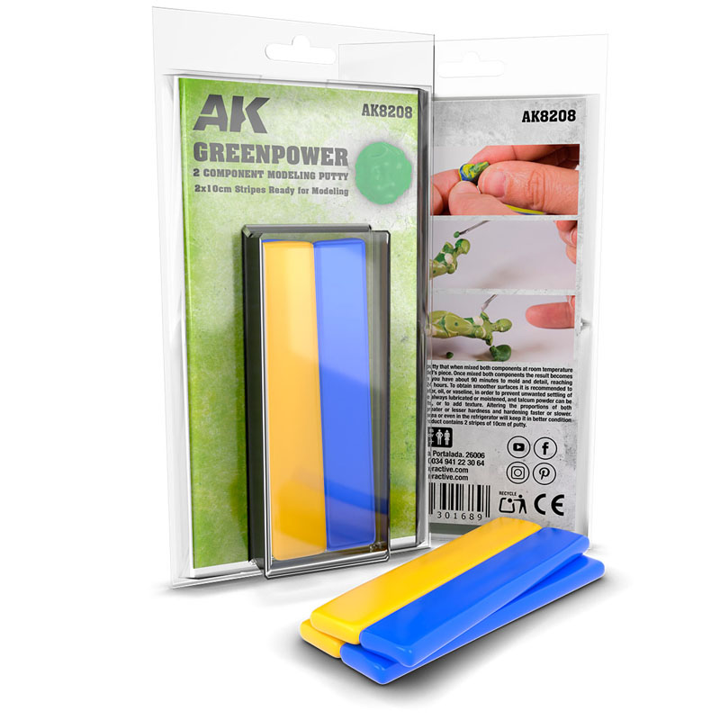 AK Interactive Green Power Epoxy Putty AK-8208 AK Interactive Green Power Epoxy Putty AK-8208