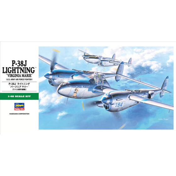 Hasegawa P-38J Lightning Virginia Marie U.S.A.F. (1/48) HAJT01 Hasegawa P-38J Lightning Virginia Marie U.S.A.F. (1/48) HAJT01