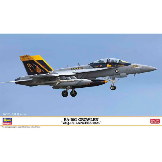 Hasegawa EA-18G Growler VAQ-131 Lancers 2025 (1/72) HALE02528 Hasegawa EA-18G Growler VAQ-131 Lancers 2025 (1/72) HALE02528