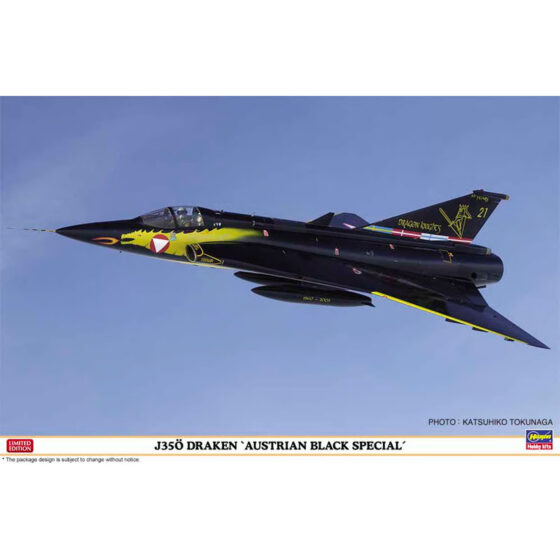Hasegawa J35O Draken Austrian Black Special (1/48) HALE07565 Hasegawa J35O Draken Austrian Black Special (1/48) HALE07565