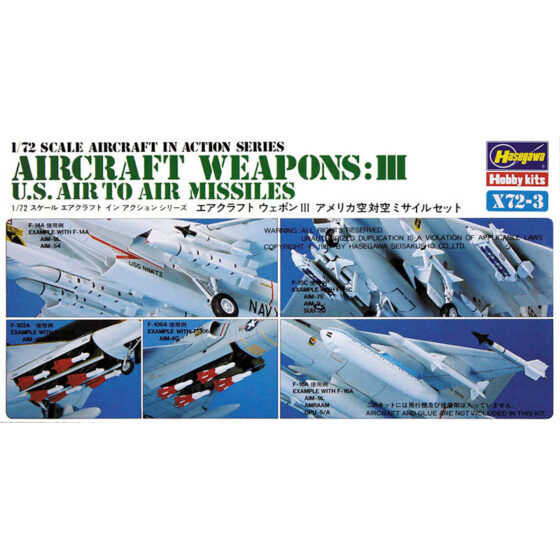 Hasegawa Aircraft Weapon Set 3 - U.S. Air-to-Air Missiles (1/72) Hasegawa Aircraft Weapon Set 3 - U.S. Air-to-Air Missiles (1/72)