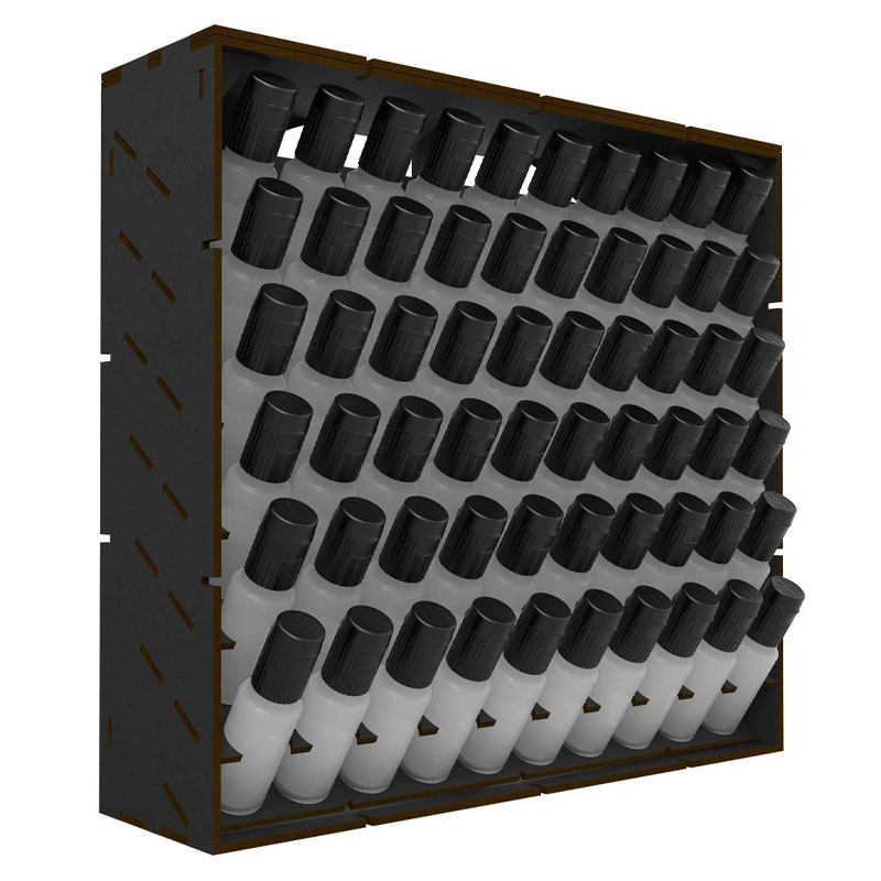 GreenStuffWorld Black Vertical 17ml Paint Rack (30 x 28 x 8.2 cm) 6903