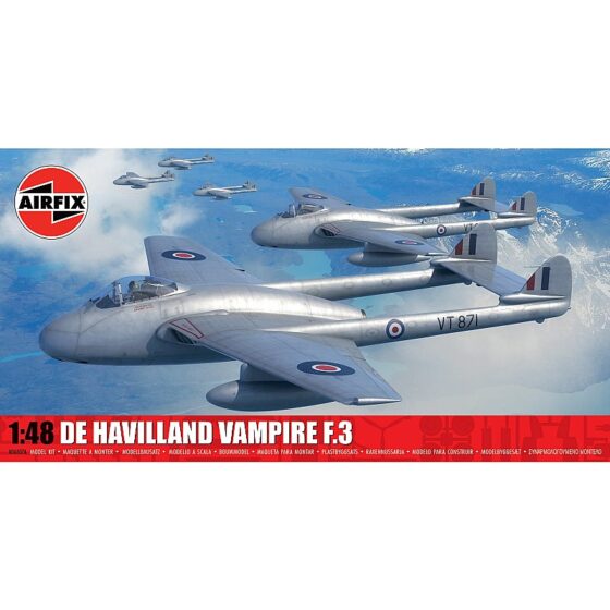 Airfix De Havilland Vampire F.3 (1/48) A06107A Airfix De Havilland Vampire F.3 (1/48) A06107A