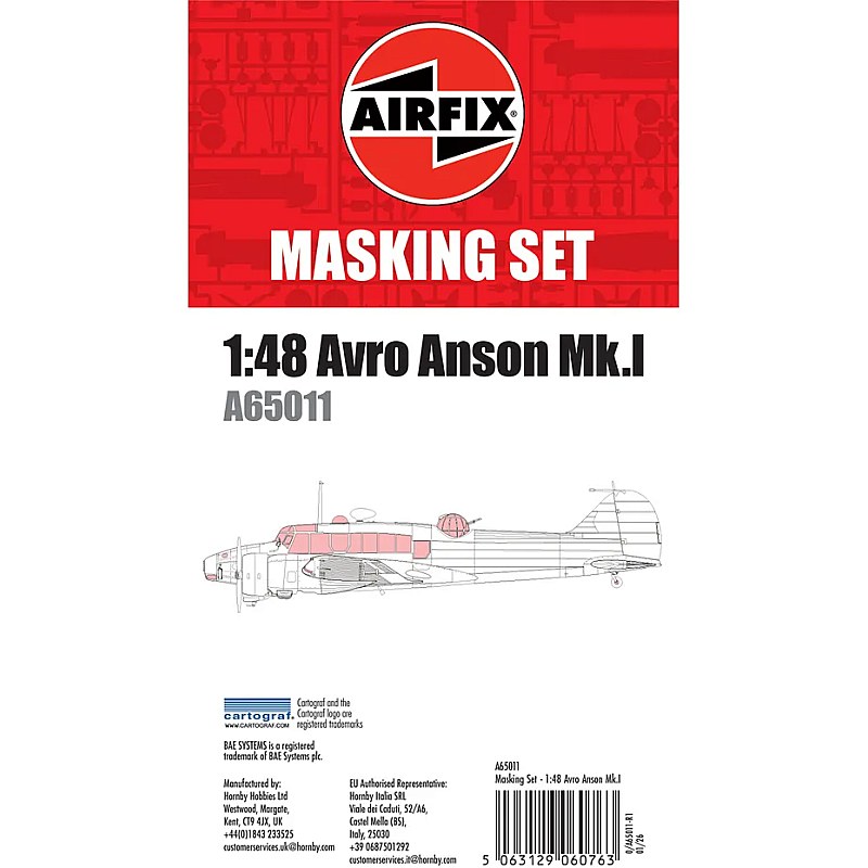 Airfix Avro Anson Mk.I Masking Set (1/48) A65011