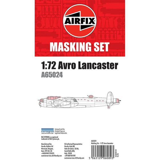 Airfix Avro Lancaster Masking Set (1/72) A65024 Airfix Avro Lancaster Masking Set (1/72) A65024