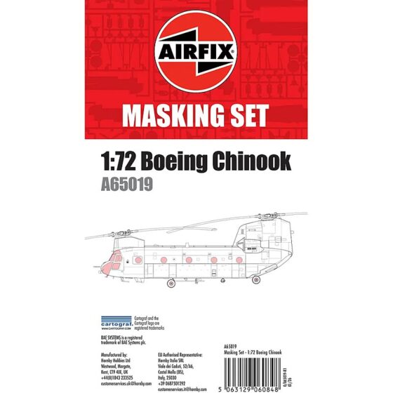 Airfix Boeing Chinook Masking Set (1/72) A65019 Airfix Boeing Chinook Masking Set (1/72) A65019