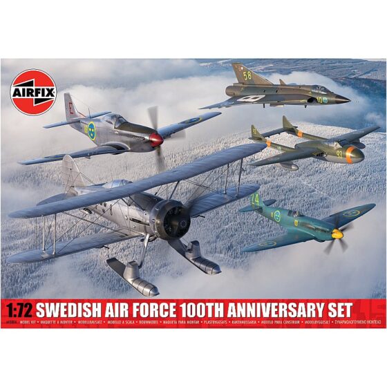 Airfix Swedish Air Force 100th Anniversary Set (1/72) A40004 Airfix Swedish Air Force 100th Anniversary Set (1/72) A40004