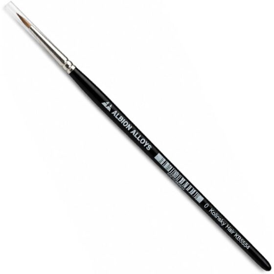 Albion Alloys Round Pointed Kolinsky Brush (Size 0) KB5554 Albion Alloys Round Pointed Kolinsky Brush (Size 0) KB5554