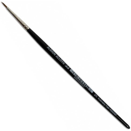 Albion Alloys Round Pointed Kolinsky Brush (Size 2/0) KB5547 Albion Alloys Round Pointed Kolinsky Brush (Size 2/0) KB5547