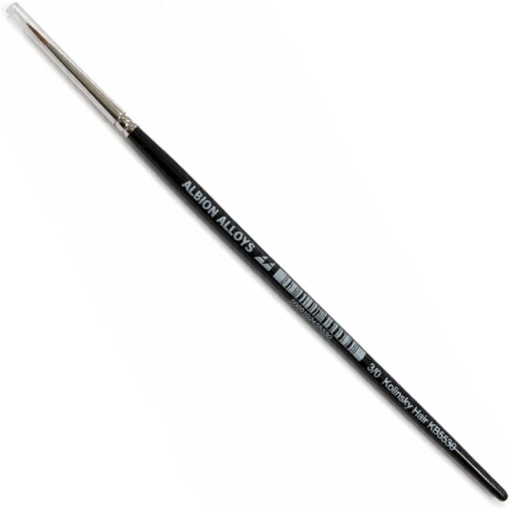 Albion Alloys Round Pointed Kolinsky Brush (Size 3/0) KB5530 Albion Alloys Round Pointed Kolinsky Brush (Size 3/0) KB5530