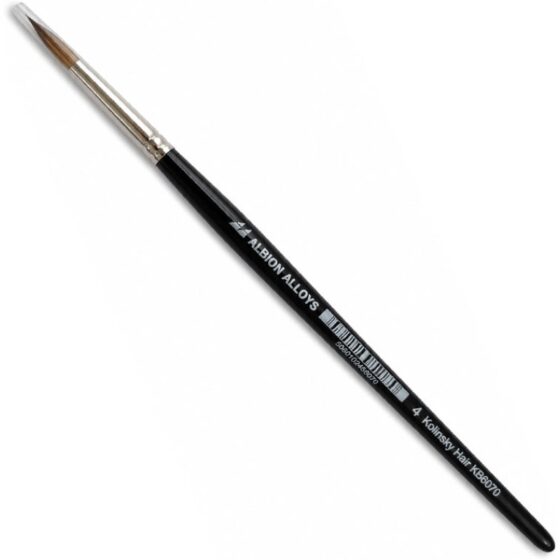 Albion Alloys Round Pointed Kolinsky Brush (Size 4) KB6070 Albion Alloys Round Pointed Kolinsky Brush (Size 4) KB6070