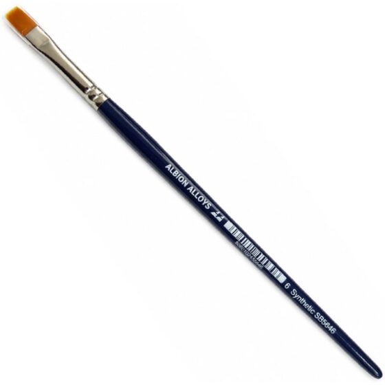 Albion Alloys Medium Flat Synthetic Brush (Size 6) SB5646 Albion Alloys Medium Flat Synthetic Brush (Size 6) SB5646