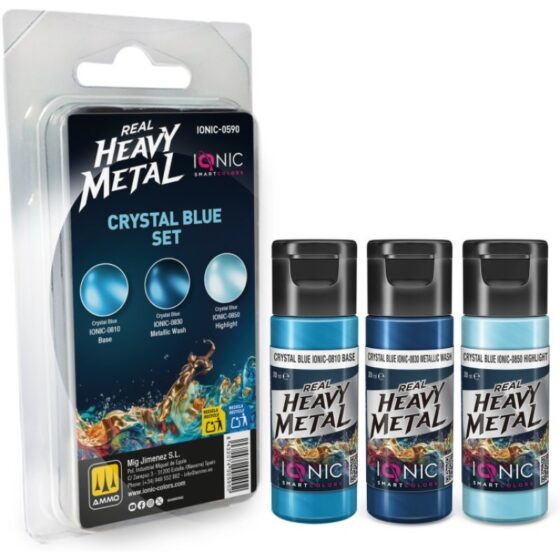 Ammo Real Heavy Metal Crystal Blue Set IONIC-0590