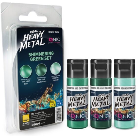 Ammo Real Heavy Metal Shimmering Green Set IONIC-0592
