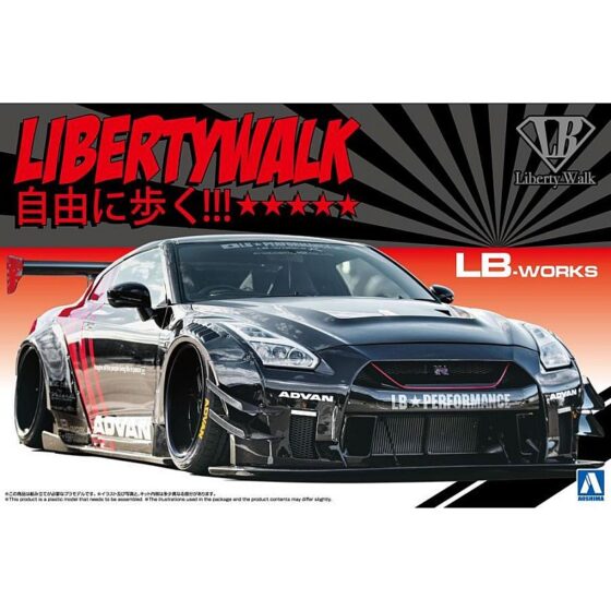 Aoshima Liberty Walk LB Works R35 GT-R Type 2 V2 (1/24) 204733 Aoshima Liberty Walk LB Works R35 GT-R Type 2 V2 (1/24) 204733
