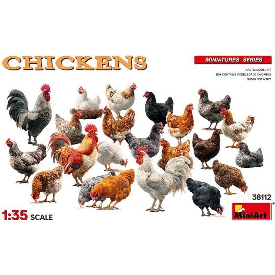 Miniart Chickens Model Set (1/35) 38112 Miniart Chickens Model Set (1/35) 38112