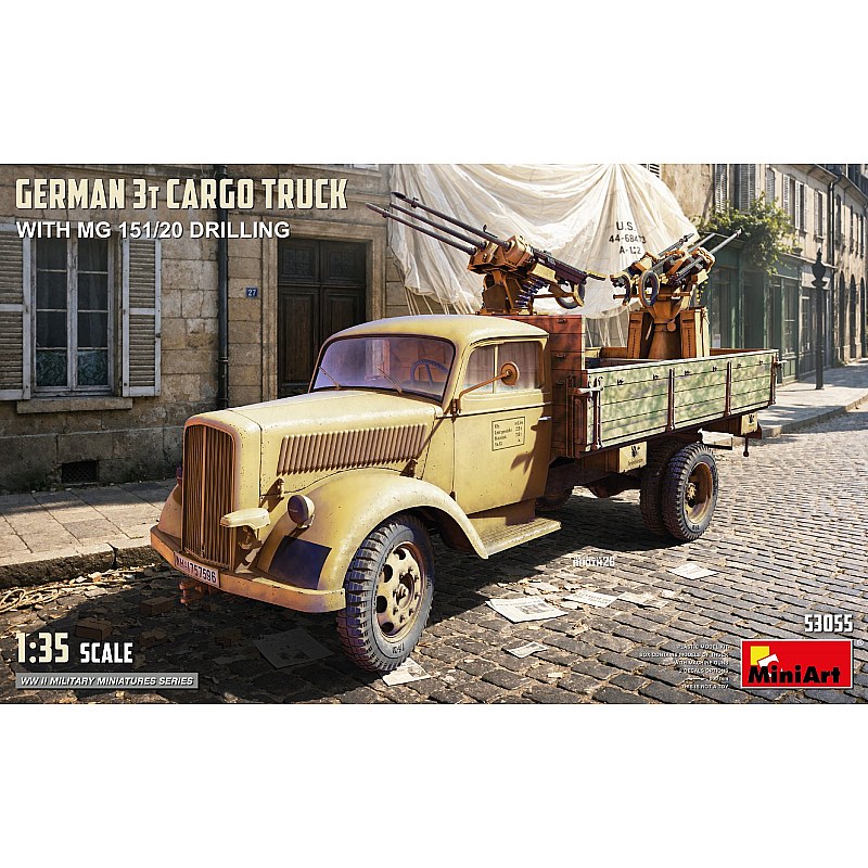 Miniart German 3t Truck with MG 151/20 Drilling (1/35) 53055 Miniart German 3t Truck with MG 151/20 Drilling (1/35) 53055