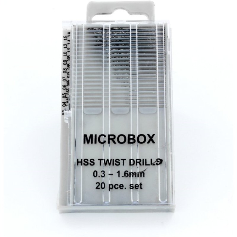 Microbox 20 Piece Drill Set (0.3-1.6mm)