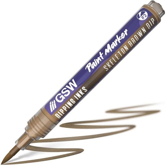GreenStuffWorld Dipping Ink Marker - SKELETON BROWN DIP 8435646541594ES
